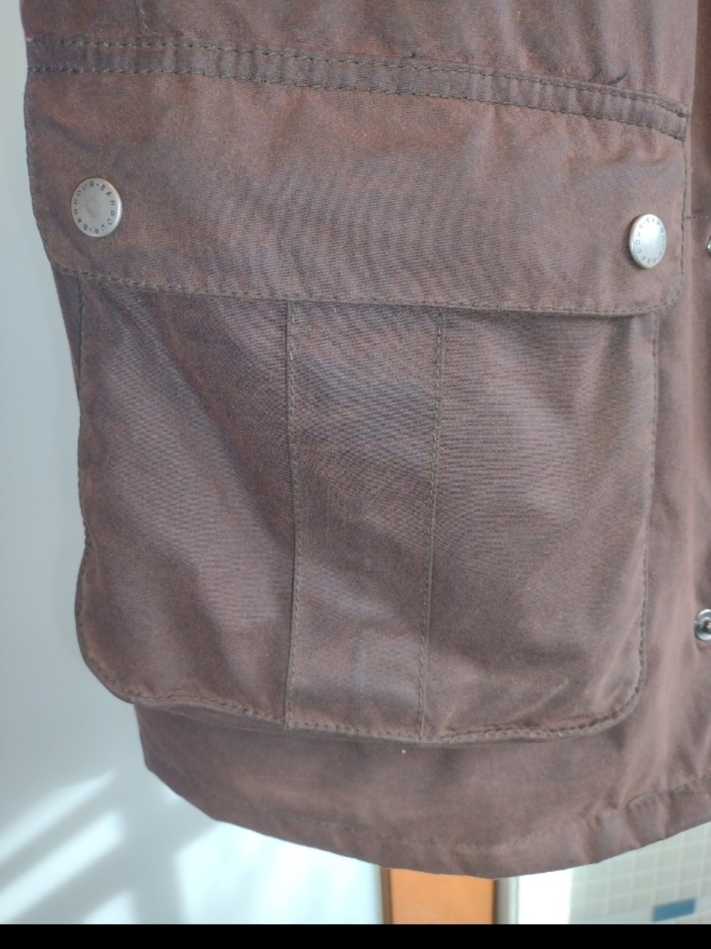 Barbour Men's Brown Waxed Cotton Field Jacket - Picture 4 of 12